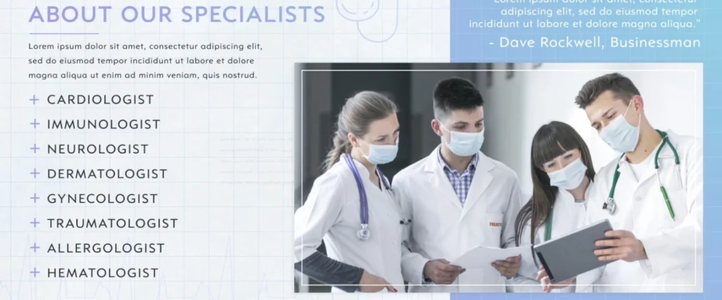 healthcare website design